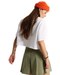 Y2K Boho Relax Crop T-Shirt in White