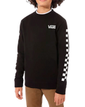 Boys Exposition Check Sweatshirt in Black