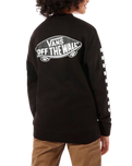 Boys Exposition Check Sweatshirt in Black
