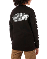 Boys Exposition Check Sweatshirt in Black