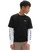 The Vans Boys Long Check Twofer Boys T-Shirt in Black