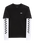 The Vans Boys Long Check Twofer Boys T-Shirt in Black