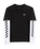The Vans Boys Long Check Twofer Boys T-Shirt in Black