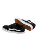 Chukka Low Sidestripe Shoes in Black & White