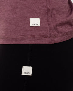 Luxury Long Sleeve T-Shirt in Elderberry Heather
