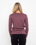 Luxury Long Sleeve T-Shirt in Elderberry Heather