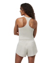Halo Performance Crop Vest 2.0 in Ecru Heather