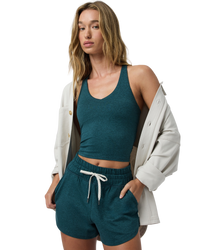 Halo Performance Crop Vest 2.0 in Moss Heather