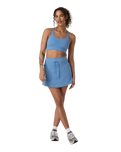 The Vuori Womens Yosemite Longline Bra in Light French Blue
