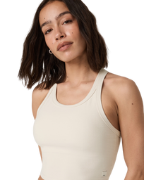 Elevation Racerback Vest in Bone Heather