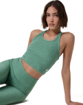 Elevation Racerback Vest in Creek Heather