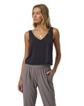 SL Villa Cropped Vest in Black