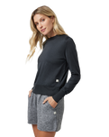 The Vuori Womens Daydream Sweatshirt in Black Heather