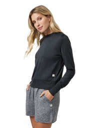 The Vuori Womens Daydream Sweatshirt in Black Heather