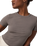 The Vuori Womens Pose Fitted T-Shirt in Smokey Taupe