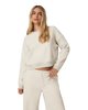 The Vuori Womens Restore Mini Sweatshirt in Bone Heather