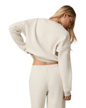 The Vuori Womens Restore Mini Sweatshirt in Bone Heather