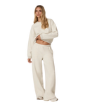 The Vuori Womens Restore Mini Sweatshirt in Bone Heather