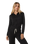 The Vuori Womens Halo Mini Full Zip Hoodie in Black Heather