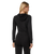The Vuori Womens Halo Mini Full Zip Hoodie in Black Heather
