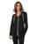 The Vuori Womens Halo Performance Zip Hoodie 2.0 in Black Heather
