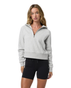 Restore Half Zip Hoodie in Light Heather Grey