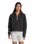 The Vuori Womens Restore Half Zip Hoodie in Washed Black