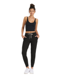 The Vuori Womens Performance Joggers in Black Heather