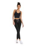 The Vuori Womens Performance Joggers in Black Heather
