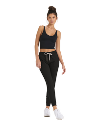 The Vuori Womens Performance Joggers in Black Heather