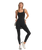 The Vuori Womens Halo Essential Jumpsuit in Black Heather