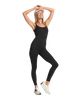 The Vuori Womens Halo Essential Jumpsuit in Black Heather