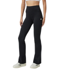 Halo Slim Flare Trousers in Black Heather