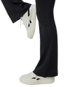 Halo Slim Flare Trousers in Black Heather