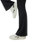Halo Slim Flare Trousers in Black Heather