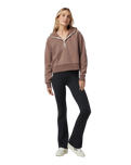 Halo Slim Flare Trousers in Black Heather