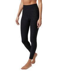 The Vuori Womens Clean Elevation Leggings in Black Heather
