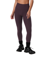 The Vuori Womens Clean Elevation Leggings in Raisin Heather