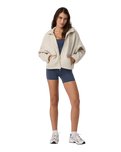 Alpine Zip Fleece Jacket in Bone