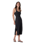Halo Racerback Dress in Solid Black