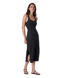 Halo Racerback Dress in Solid Black
