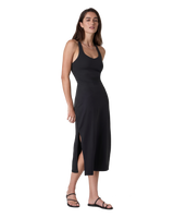 Halo Racerback Dress in Solid Black