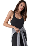 Halo Racerback Dress in Solid Black