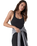 Halo Racerback Dress in Solid Black