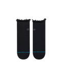 The Stance Womens Ruffle Icon Quarter Socks in Black
