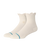 The Stance Womens Ruffle Icon Quarter Crew Socks in Ivory