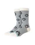 The Stance Womens Floral Stitch Crew Socks in Ivory