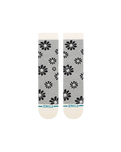 The Stance Womens Floral Stitch Crew Socks in Ivory