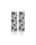 The Stance Womens Floral Stitch Crew Socks in Ivory