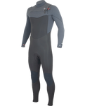 The Alder Mens Torch FX 4/3mm Chest Zip Wetsuit in Black & Blue Nights FX